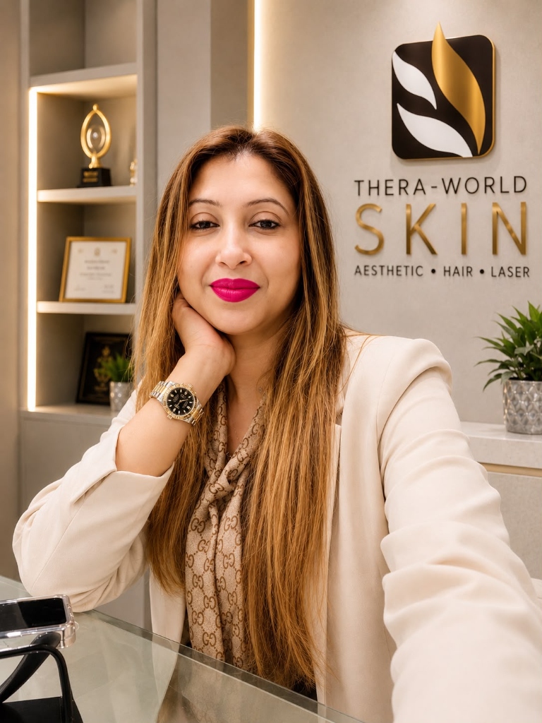 Dr. Manaswita Roy at her office consult desk