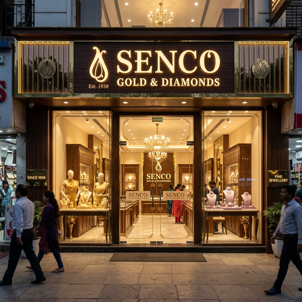 The premium storefront showcasing Senco's luxury jewelry layout.